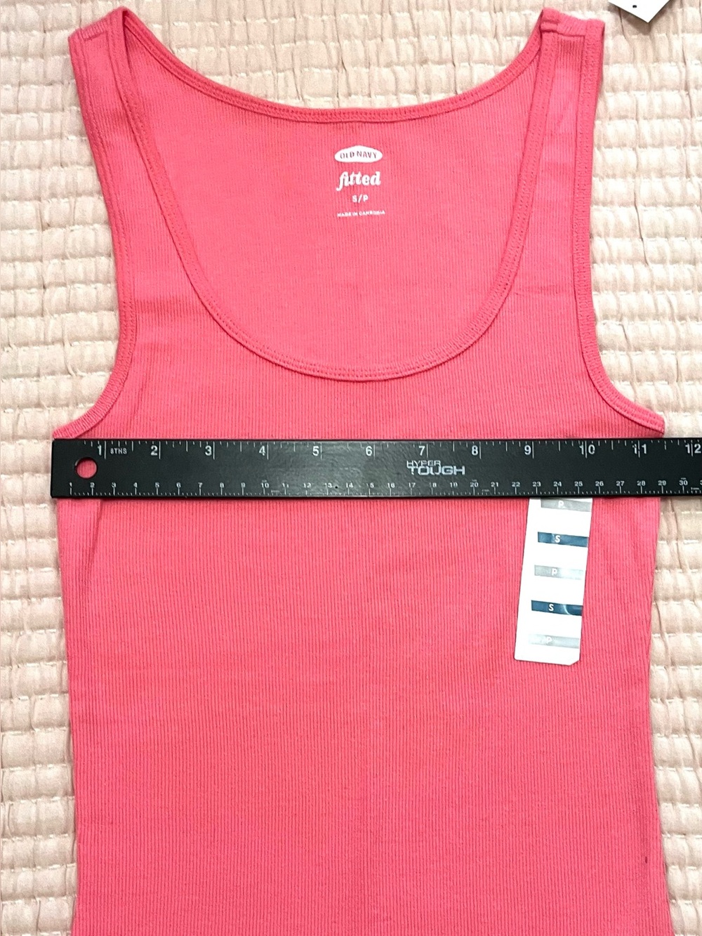 New Old Navy Fitted Ribbed Tank Top Pink Size Small - Picture 3 of 5